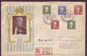 SW5128PH Suède enregistré FDC, Gustaf V 80e anniversaire 1938